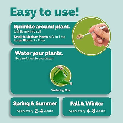 TPS NUTRIENTS Organic Indoor Plant Food, Slow Release Dry Granular Fertilizer for Indoor Houseplants - 1 Pound (16 Oz)