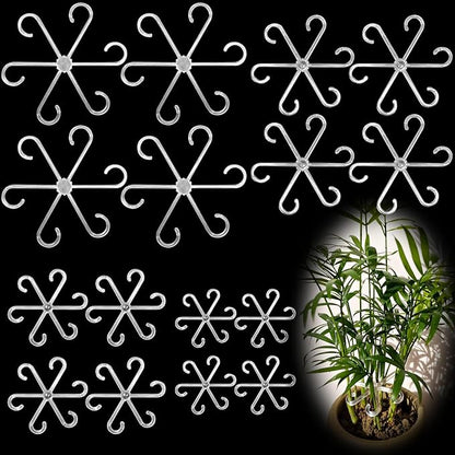 16pcs Upgraded Plant Stem Support, Transparent Plant Support for Indoor Plants, 4 Sizes Climbing Houseplant Stem Holders, Reusable Plant Stabilizer, Indoor Plants Accessories