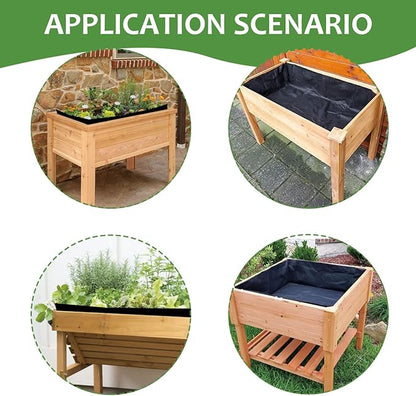 Qivine Raised Garden Bed Liner, Waterproof Raised Flower Bed Planter Liner, 5Ft x 9Ft Rectangle Grow Bags with Breathable and Reusable for Yard, Vegetables, Patios, Decking