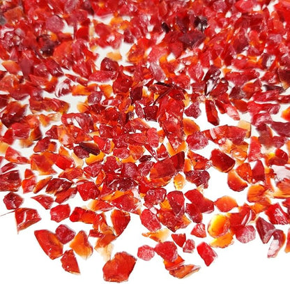 HappyFiller Valentine Day Decoration 1.3 LB Crushed Glass Sand Broken Fire Glass Pieces for Epoxy Resin Arts Crafts Projects,Vase Fillers,Candle Holder Small Pebble,Home Accents,Terrarium Stones,Red