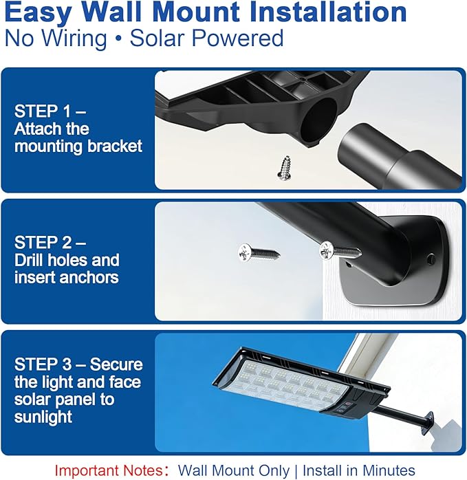 Solar Street Lights Outdoor, 6-Pack 45000LM, Dusk to Dawn Motion Sensor Light with Remote, 7500K LED Solar Flood Light, IP67 Waterproof Wall Mount Security Light for Yard, Garage, Driveway