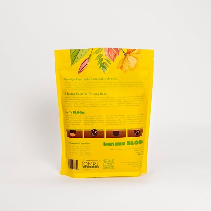Banana Bloom – Sustainable Banana Fiber | Alternative to Coco Coir & Peat | Perfect for Tropical Houseplants | Better Water Retention for Gardens | 1 lb Bag