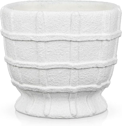 6" White Ceramic Plant Pots with Drainage Hole, Rustic Flower Pots for Indoor Plants, Outdoor Decorative Ceramic Planters Pot Small Plant Pot for for Succulents, Cactus, Herbs, Orchids Planters