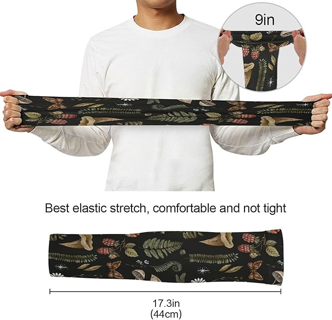 Wamika Gardening Sleeves Spring Globe Daisy Flowers Farm Sun Protective Arm Sleeves with Tumb Hole