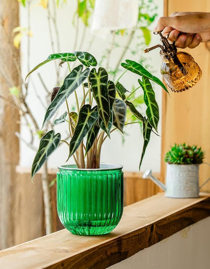Melphoe Self Watering Pots for Indoor Plants Planter, 8.3/5.3 Inch 2 Pack Planters Self Watering Plant Pots for Flower, Houseplants, Succulent, African Violets and Cactus with Drainage