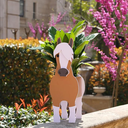 Horse Gifts for Women,Horse Planter Plant Pot,Cute Horse Flower Pots for Outdoor Garden Decoration,Christmas or Birthday Gifts for Women,Office Home Decor Small Horse
