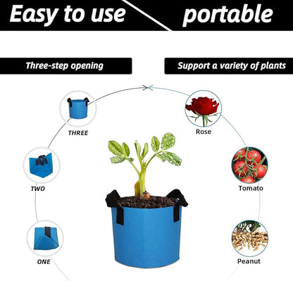 Grow Bags,Growing Pot Bags Garden Grow Bag Indoor Outdoor Fabric Aeration Plant Pot Container Flower Vegetable Pouch (Mixed 10colors,2 Gallon)