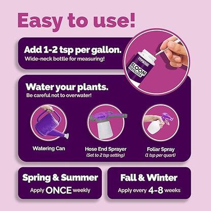 Bloom Booster Fertilizer – for All Flowering Plants, Supports Bigger, Longer-Lasting Blooms, 32oz
