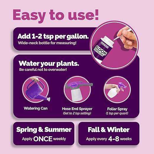 Bloom Booster Fertilizer – for All Flowering Plants, Supports Bigger, Longer-Lasting Blooms, 8 oz