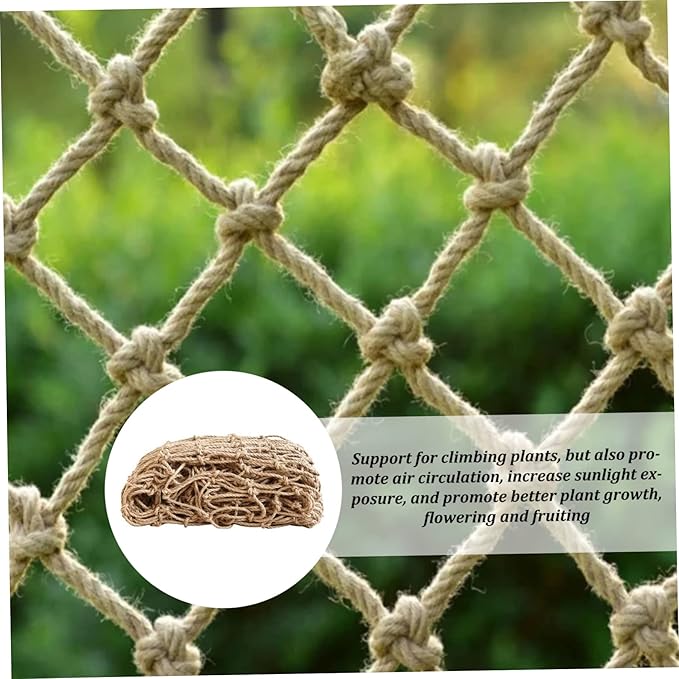 Yeory Jute Plant Support Netting Jute Garden Netting for Plants Natural Garden Trellis Twine Net for Pea Bean Climbing Vegetable 79x197 in, Garden Netting for Plants