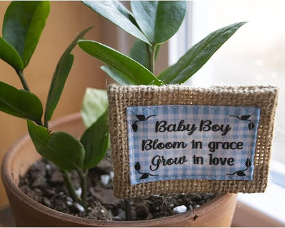 Abbey & CA Gift Baby Boy Flower Pick Flag