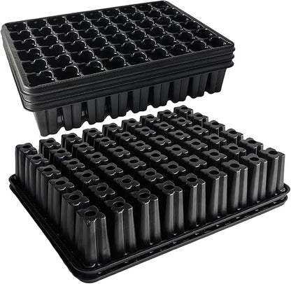 54 Cell Seed Starter Trays, 2.8" Deep Plug Tray Seedling for TD377 Nursery Tray, Super Thick Reusable Trays for Easy Transplantation (11.14inch ×14.6 inch, 5-Pack)