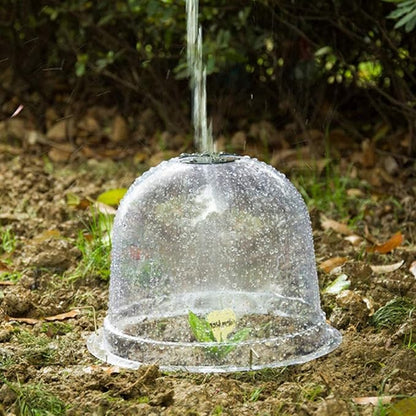 Set of 6 Original Bell Jar Cloches, 10IN Reused Plant Protector Cover Mini Greenhouse with Plant Labels Garden Cloche Dome Plant Bell Cover Plastic Plant Bell Cover for Garden Outdoors(#1)