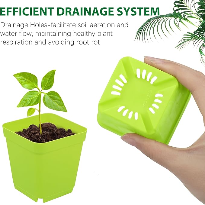 120 Pack Mini Plastic Planters 3 Inch Flower Seedling Nursery Pots with Pallet Colorful Square Flower Plant Pots Seed Starting Pots with Labels and Tools for Home Garden Flowers Plants,6 Colors