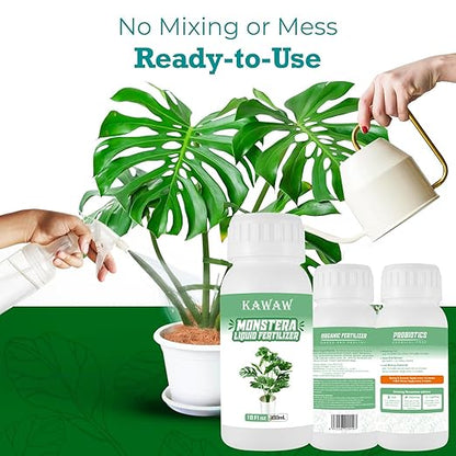 10oz Monstera Plant Food, Liquid Indoor Plant Fertilizer for Obliqua, Deliciosa and More, Microbial Organic Liquid Fertilizer for Houseplants’ Healthy Growth & Glossy Leaves