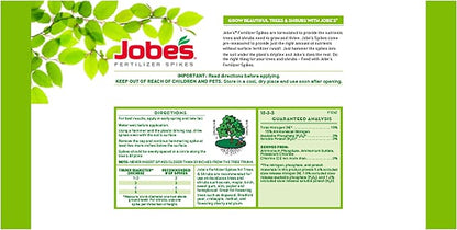Jobe’s Slow Release Tree and Shrub Fertilizer Spikes, Easy Plant Care for Oak, Maple, Dogwood, Boxwood, and Many More Acid Loving Trees and Shrubs, 9 Count