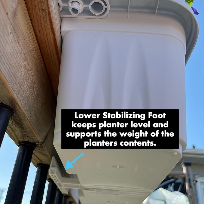 Apollo Exports International 24" Adjustable Railing Planter, White