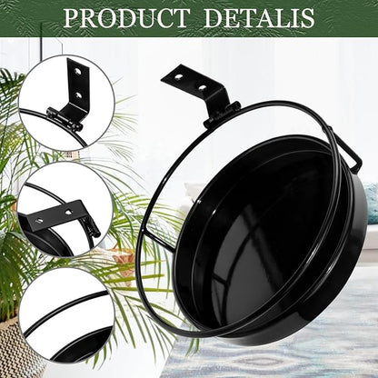 ARTORA Wall Mounted Plant Holder, 2 Pack Metal Flower Pot Wall Hanging Shelf Black Indoor Outdoor Decorative Floating Shelves Planter Hanger Racks for Bedroom Living Room Porch Balcony Decor