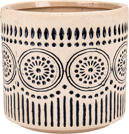 Ceramic Planter 4 Inch Plant Pots Indoor Outdoor Succulent Plant Pot Flower Pots Mid-Century Planter Ceramic Pot