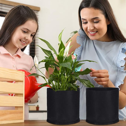 Zubebe 60 Pack Plant Grow Bags Bulk Garden Bags Aeration Grow Pots Heavy Duty Thickened Nonwoven Fabric Plant Pots Black Planting Container for Potato Tomato Vegetable Flower Fruits (5 Gallon)
