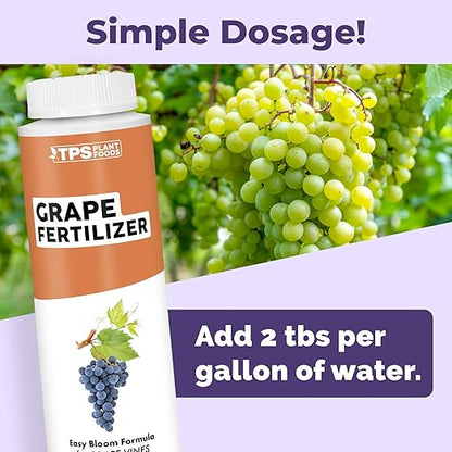 Grape Fertilizer for Grape Vines, Great for All Varieties Including Concord, Thompson Seedless, Chardonnay, and More, Liquid Fertilizer by TPS Plant Foods, 8 oz (250mL)