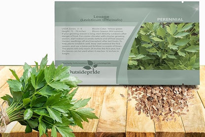 Outsidepride Lovage Vegetable Seeds - 2000 Pcs. Perennial, Easy to Grow & Drought-Tolerant, Herb Seeds for Planting Edible & Vibrant Yellow-Green Blooms, Great for Xeriscaping & Pollinator Gardens