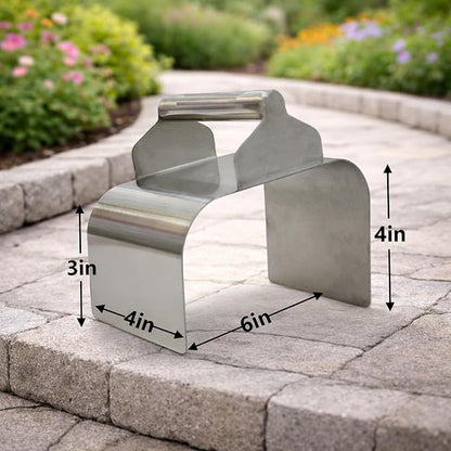 Landscape Curb Trowel Edger, Curb It Yourself, Curb and Gutter Shape Maker, Concrete Curb Trowel, Rectangular trimmer - 4" x 6" x 4" (Slope Curb It Yourself)