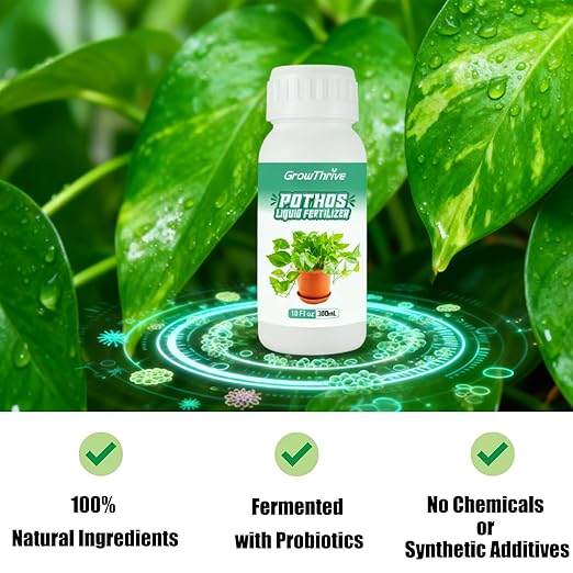 Professional Liquid Pothos Plant Fertilizer, Liquid Plant Food for Houseplants, Snake Plants, Peace Lilies, Flowers, Multi-Purpose Blend & Gardening Supplies 10oz(300ML)