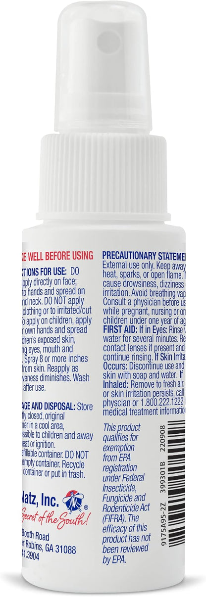 No Natz Botanical Insect Repellent, DEET-Free, Made with Natural Essential Oils, Non-Greasy Formula, Made in The USA, Fresh Scent, 8 Ounce and 2 Ounce Spray Bottle, 2-Pack