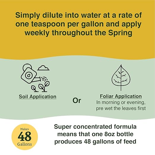 Farmer's Secret Spring Booster Fertilizer (8oz) - Super Concentrated 8-16-8 Formula - Formulated for Spring Application on All Types of Plants - Perfect Blend of Nutrients for Early Season Development