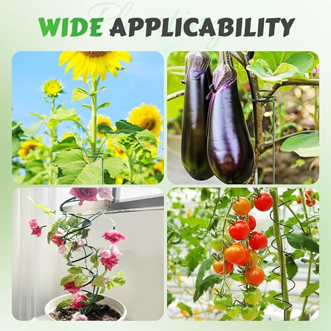 10 PCS Tomato Twist Stake, 2025 Premium Tomato Stakes and Supports, Metal Plant Support Garden Stakes, Spiral Plant Support for Potted Plants Tomato, Climbing Plant Stakes Tower Plant Supports