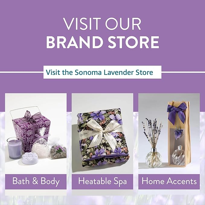 Sonoma Lavender Luxury Lavender Heatable/Chillable Neck Pillow, Microwaveable for Neck and Shoulders with Removable Washable Covers, Great for Relaxation and Pain Relief (Angora Platinum)