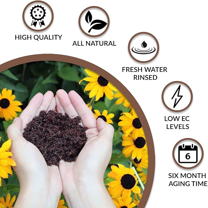 Coco Coir Discs (50mm, 50-Pack) - Organic Coconut Disc for Plants - Seed Starting Discs - Seedling Soil for House Plants, Potting Soil, Indoor Gardens - Organic Coco Coir - Compressed Coconut Pellets