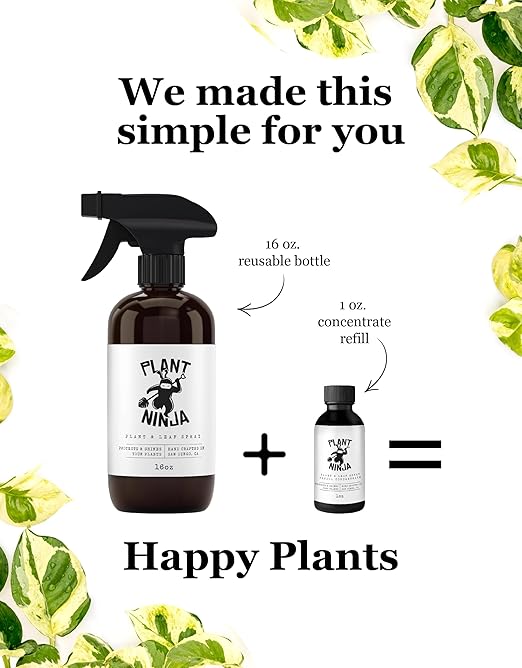 Plant & Leaf Spray – Non-Toxic Leaf Shine & Protector | Eco-Friendly, Safe for Indoor Plants | Handcrafted, Women-Owned, 3rd Generation Recipe | Plant-Based Formula with Gentle Silicone