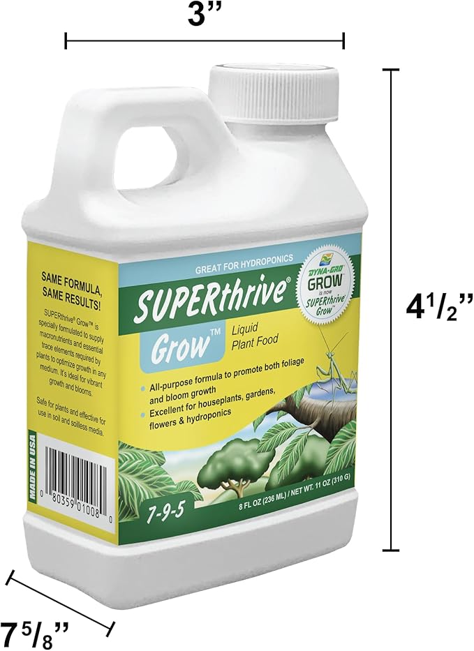 Dyna-Gro Gro-008 Grow 7-9-5 Plant Food, 8-Ounce