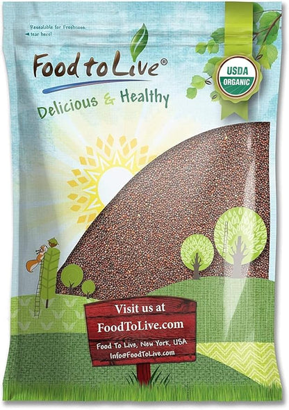 Food to Live Organic Broccoli Seeds for Sprouting, 8 Pounds – Non-GMO, Vegan, Kosher, Sirtfood, Bulk. Rich in Sulforaphane, Vitamin C. Grow Sprouts, Microgreens for Salads, and Sandwiches