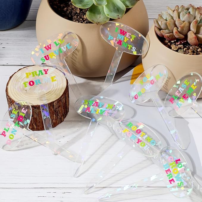 9Pcs Funny Plant Stakes, Plant Markers, Garden Plant Decor, Garden Decor, Plant Accessories, Funny Plant Decor Markers, Plant Lover Gift