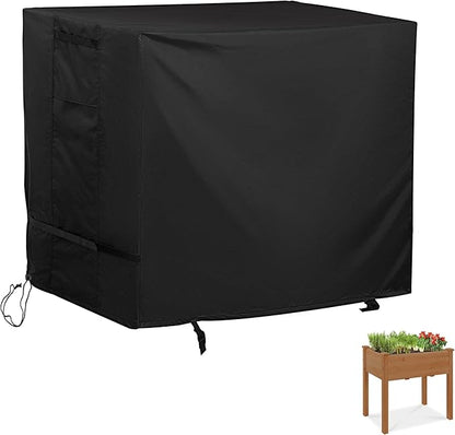 Outdoor Raised Garden Bed Cover for Best Choice Products 34x18x30in Raised Garden Bed, Outdoor Planter Box Stand Cover for Mobile Elevated Wood Planter/Planting Bed
