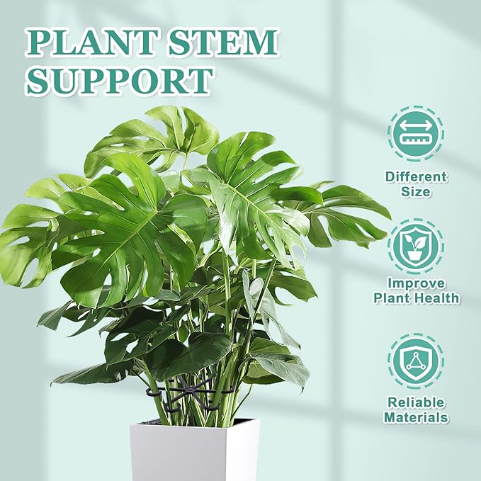 32pcs Plant Stem Support, Plant Support for Indoor Plants, Climbing Houseplant Stem Holders, Reusable Plant Stabilizer, Plant Accessories Indoor