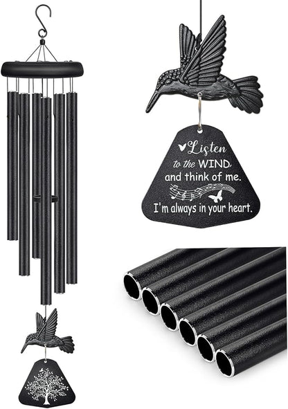 Sympathy Wind Chimes for Outside Deep Tone, Memorial Wind Chimes for Loss of Loved One Prime, Bereavement Condolence Remembrance Funeral Gifts for Grieving Friends Loss of Mother Father