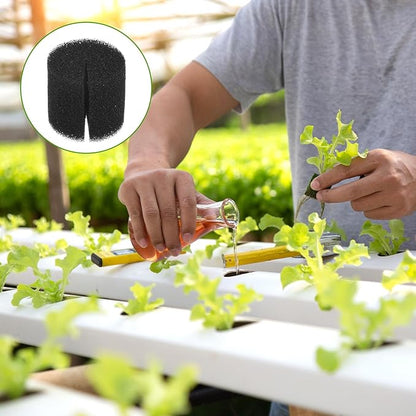 30-Pack Hydroponics Sponges, 1.26 Inch Growing Media Cylindrical Sponges for Planting Gardening Tool/Grow Seedlings/Home Vegetable Flower, Soilless Cultivation Seedling [Black]