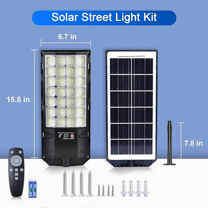Solar Street Lights Outdoor, 6-Pack 45000LM, Dusk to Dawn Motion Sensor Light with Remote, 7500K LED Solar Flood Light, IP67 Waterproof Wall Mount Security Light for Yard, Garage, Driveway
