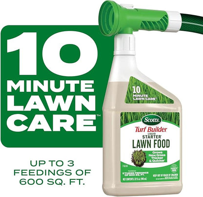 Scotts Turf Builder Liquid Starter Lawn Food, Lawn Fertilizer for New Grass, 7-12-15, 32 fl. oz.