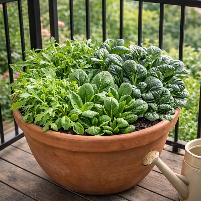 Greens Seeds Collection, 2500+ Seeds, 9 Heirloom Varieties, Arugula, Beet, Upland Cress, Vates Collard, Red Russian Kale, Crisphead Lettuce, Parris Island Lettuce, Tatsoi Mustard, Viroflay Spinach