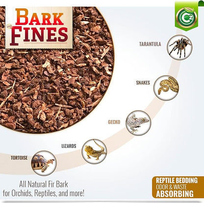Potting Bark Fines (Chips) - Made in USA Premium Garden Soil Amendment Mix for Proper Root Development of Bonsai, Orchids, Phalaenopsis, Cattleyas, Indoor/Outdoor Plants, Reptile Terrarium Bedding