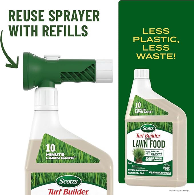 Scotts Turf Builder Liquid Lawn Food Refill, Lawn Fertilizer for Any Grass Type, 29-0-3, 32 fl. oz.