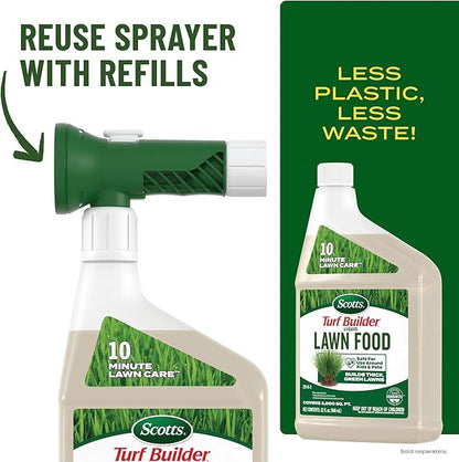 Scotts Turf Builder Liquid Lawn Food, Lawn Fertilizer for Any Grass Type, 29-0-3, 32 fl. oz.