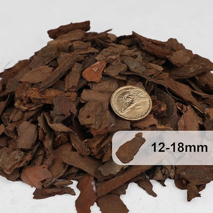 Orchid Bark, Pine Bark for Plants Natural Mulch for Potted Plants, Wood Chips for Garden