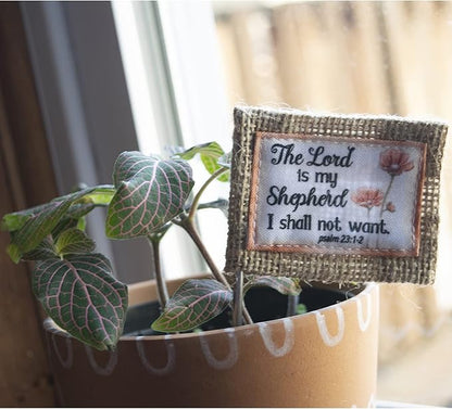 Abbey & CA Gift Lord is My Shepherd Flag Flower Pick