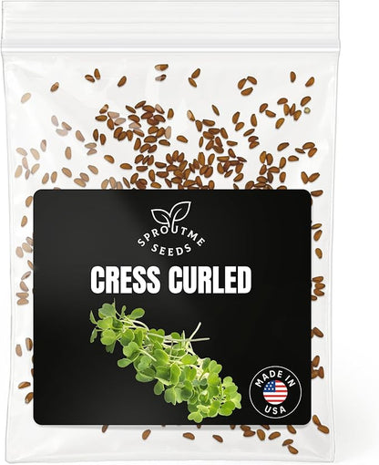 Cress Curled Seeds for Planting – 500+ Non-GMO Heirloom Fast-Growing Garden Cress Seeds (Lepidium sativum)